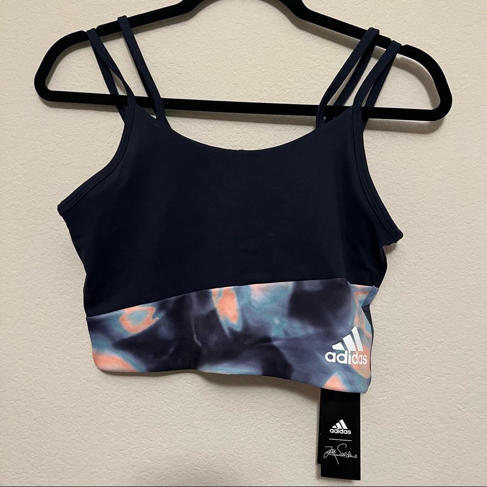 NWT Adidas x Zoe Saldana Navy Sports Bra Size M